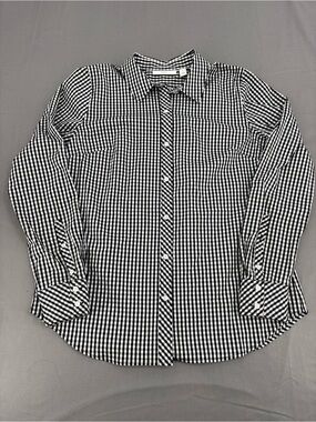 1901 Black and White Gingham Button-Down Shirt